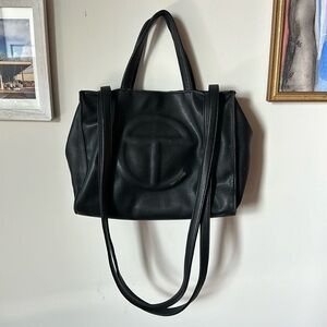 Telfar black medium shopping bag